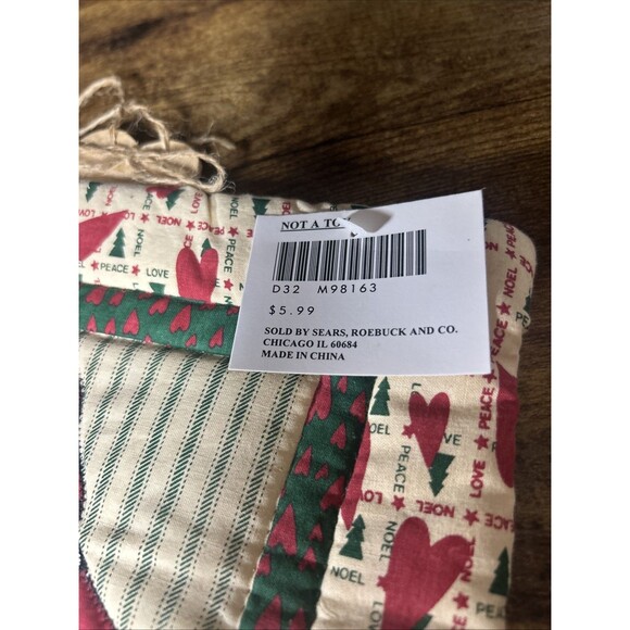 Sears Christmas Kitchen Cooking Santa QUILTED Fabric WALL HANGINGS Lot of 2 NOS - Picture 8 of 11